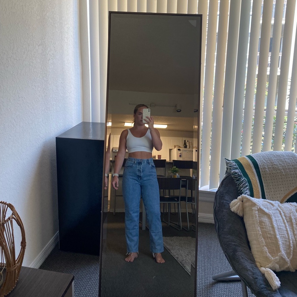 Pacsun Eco Light Blue High Waisted Straight Leg Jeans